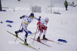 31.01.2021, Falun, Sweden (SWE): Marcus Grate (SWE), Haavard Solaas Taugboel (NOR), (l-r)  - FIS world cup cross-country, individual sprint, Falun (SWE). www.nordicfocus.com. © Thibaut/NordicFocus. Every downloaded picture is fee-liable.
