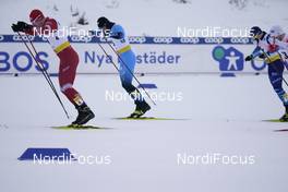 31.01.2021, Falun, Sweden (SWE): Sergey Ustiugov (RUS), Lucas Chanavat (FRA), (l-r)  - FIS world cup cross-country, individual sprint, Falun (SWE). www.nordicfocus.com. © Thibaut/NordicFocus. Every downloaded picture is fee-liable.