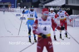 31.01.2021, Falun, Sweden (SWE): Lucas Chanavat (FRA), Haavard Solaas Taugboel (NOR), Emil Iversen (NOR), (l-r)  - FIS world cup cross-country, individual sprint, Falun (SWE). www.nordicfocus.com. © Thibaut/NordicFocus. Every downloaded picture is fee-liable.
