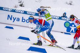 31.01.2021, Falun, Sweden (SWE): Anamarija Lampic (SLO), Linn Svahn (SWE), (l-r)  - FIS world cup cross-country, individual sprint, Falun (SWE). www.nordicfocus.com. © Thibaut/NordicFocus. Every downloaded picture is fee-liable.