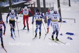 31.01.2021, Falun, Sweden (SWE): Michal Novak (CZE), Karl-Johan Westberg (SWE), Joni Maki (FIN), Oskar Svensson (SWE), (l-r)  - FIS world cup cross-country, individual sprint, Falun (SWE). www.nordicfocus.com. © Thibaut/NordicFocus. Every downloaded picture is fee-liable.