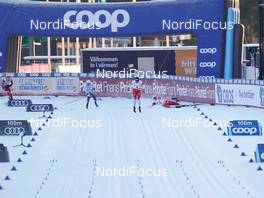 31.01.2021, Falun, Sweden (SWE): Johannes Hoesflot Klaebo (NOR), Erik Valnes (NOR), (l-r)  - FIS world cup cross-country, individual sprint, Falun (SWE). www.nordicfocus.com. © Thibaut/NordicFocus. Every downloaded picture is fee-liable.