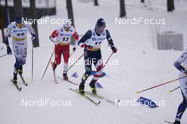 31.01.2021, Falun, Sweden (SWE): Marcus Grate (SWE), Haavard Solaas Taugboel (NOR), James Clinton Schoonmaker (USA), (l-r)  - FIS world cup cross-country, individual sprint, Falun (SWE). www.nordicfocus.com. © Thibaut/NordicFocus. Every downloaded picture is fee-liable.