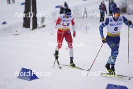 31.01.2021, Falun, Sweden (SWE): Emil Iversen (NOR), Ristomatti Hakola (FIN), (l-r)  - FIS world cup cross-country, individual sprint, Falun (SWE). www.nordicfocus.com. © Thibaut/NordicFocus. Every downloaded picture is fee-liable.