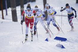31.01.2021, Falun, Sweden (SWE): Maiken Caspersen Falla (NOR), Jonna Sundling (SWE), Emma Ribom (SWE), Rosie Brennan (USA), (l-r)  - FIS world cup cross-country, individual sprint, Falun (SWE). www.nordicfocus.com. © Thibaut/NordicFocus. Every downloaded picture is fee-liable.