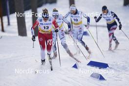 31.01.2021, Falun, Sweden (SWE): Maiken Caspersen Falla (NOR), Jonna Sundling (SWE), Emma Ribom (SWE), Rosie Brennan (USA), (l-r)  - FIS world cup cross-country, individual sprint, Falun (SWE). www.nordicfocus.com. © Thibaut/NordicFocus. Every downloaded picture is fee-liable.