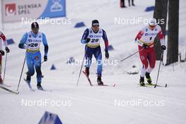 31.01.2021, Falun, Sweden (SWE): Richard Jouve (FRA), Jovian Hediger (SUI), Erik Valnes (NOR), (l-r)  - FIS world cup cross-country, individual sprint, Falun (SWE). www.nordicfocus.com. © Thibaut/NordicFocus. Every downloaded picture is fee-liable.
