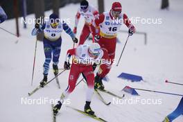 31.01.2021, Falun, Sweden (SWE): Ristomatti Hakola (FIN), Gleb Retivykh (RUS), Sivert Wiig (NOR), (l-r)  - FIS world cup cross-country, individual sprint, Falun (SWE). www.nordicfocus.com. © Thibaut/NordicFocus. Every downloaded picture is fee-liable.