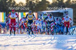 30.01.2021, Falun, Sweden (SWE): Yulia Stupak (RUS), Jessie Diggins (USA), Rosie Brenan (USA), Therese Johaug (NOR, (l-r) - FIS world cup cross-country, 10km women, Falun (SWE). www.nordicfocus.com. © Thibaut/NordicFocus. Every downloaded picture is fee-liable.