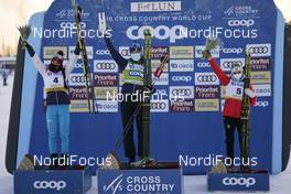 30.01.2021, Falun, Sweden (SWE): Yulia Stupak (RUS), Linn Svahn (SWE), Therese Johaug (NOR), (l-r)  - FIS world cup cross-country, 10km women, Falun (SWE). www.nordicfocus.com. © Thibaut/NordicFocus. Every downloaded picture is fee-liable.
