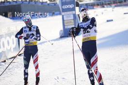 30.01.2021, Falun, Sweden (SWE): David Norris (USA), Adam Martin (USA), (l-r)  - FIS world cup cross-country, 15km men, Falun (SWE). www.nordicfocus.com. © Thibaut/NordicFocus. Every downloaded picture is fee-liable.