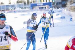 30.01.2021, Falun, Sweden (SWE): Beda Klee (SUI), Gustav Eriksson (SWE) - FIS world cup cross-country, 15km men, Falun (SWE). www.nordicfocus.com. © Thibaut/NordicFocus. Every downloaded picture is fee-liable.