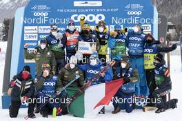 13.03.2021, Engadin, Switzerland (SUI):  Feature Team Italy - FIS world cup cross-country, cups, Engadin (SUI). www.nordicfocus.com. © Modica/NordicFocus. Every downloaded picture is fee-liable.
