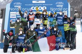 13.03.2021, Engadin, Switzerland (SUI):  Feature Team Italy - FIS world cup cross-country, cups, Engadin (SUI). www.nordicfocus.com. © Modica/NordicFocus. Every downloaded picture is fee-liable.