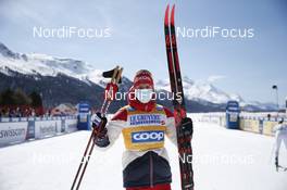 13.03.2021, Engadin, Switzerland (SUI): Alexander Bolshunov (RUS) - FIS world cup cross-country, mass men, Engadin (SUI). www.nordicfocus.com. © Modica/NordicFocus. Every downloaded picture is fee-liable.
