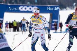 13.03.2021, Engadin, Switzerland (SUI): Johan Haeggstroem (SWE), Ben Ogden (USA), (l-r)  - FIS world cup cross-country, mass men, Engadin (SUI). www.nordicfocus.com. © Modica/NordicFocus. Every downloaded picture is fee-liable.