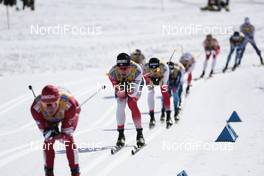 13.03.2021, Engadin, Switzerland (SUI): Johannes Hoesflot Klaebo (NOR) - FIS world cup cross-country, mass men, Engadin (SUI). www.nordicfocus.com. © Modica/NordicFocus. Every downloaded picture is fee-liable.