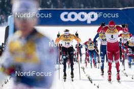 13.03.2021, Engadin, Switzerland (SUI): Sebastian Eisenlauer (GER), Evgeniy Belov (RUS), (l-r)  - FIS world cup cross-country, mass men, Engadin (SUI). www.nordicfocus.com. © Modica/NordicFocus. Every downloaded picture is fee-liable.