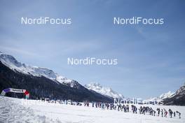 13.03.2021, Engadin, Switzerland (SUI):  Feature Landscape - FIS world cup cross-country, mass men, Engadin (SUI). www.nordicfocus.com. © Modica/NordicFocus. Every downloaded picture is fee-liable.
