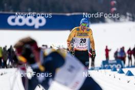 13.03.2021, Engadin, Switzerland (SUI): Lucas Boegl (GER) - FIS world cup cross-country, mass men, Engadin (SUI). www.nordicfocus.com. © Modica/NordicFocus. Every downloaded picture is fee-liable.