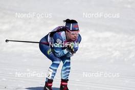 13.03.2021, Engadin, Switzerland (SUI): Krista Parmakoski (FIN) - FIS world cup cross-country, mass women, Engadin (SUI). www.nordicfocus.com. © Modica/NordicFocus. Every downloaded picture is fee-liable.