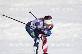 13.03.2021, Engadin, Switzerland (SUI): Rosie Brennan (USA) - FIS world cup cross-country, mass women, Engadin (SUI). www.nordicfocus.com. © Modica/NordicFocus. Every downloaded picture is fee-liable.