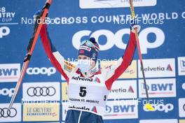 14.03.2021, Engadin, Switzerland (SUI): Simen Hegstad Krueger (NOR) - FIS world cup cross-country, pursuit men, Engadin (SUI). www.nordicfocus.com. © Modica/NordicFocus. Every downloaded picture is fee-liable.