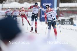 14.03.2021, Engadin, Switzerland (SUI): Johannes Hoesflot Klaebo (NOR) - FIS world cup cross-country, pursuit men, Engadin (SUI). www.nordicfocus.com. © Modica/NordicFocus. Every downloaded picture is fee-liable.