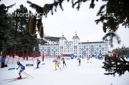 14.03.2021, Engadin, Switzerland (SUI): Vilma Nissinen (FIN), Bayani Jialin (CHN), (l-r)  - FIS world cup cross-country, pursuit women, Engadin (SUI). www.nordicfocus.com. © Modica/NordicFocus. Every downloaded picture is fee-liable.