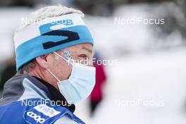 14.03.2021, Engadin, Switzerland (SUI):  Feature Salomon technician - FIS world cup cross-country, pursuit women, Engadin (SUI). www.nordicfocus.com. © Modica/NordicFocus. Every downloaded picture is fee-liable.