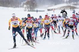 14.03.2021, Engadin, Switzerland (SUI): Victoria Carl (GER), Katharina Hennig (GER), (l-r)  - FIS world cup cross-country, pursuit women, Engadin (SUI). www.nordicfocus.com. © Modica/NordicFocus. Every downloaded picture is fee-liable.