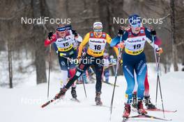 14.03.2021, Engadin, Switzerland (SUI): Pia Fink (GER), Lotta Udnes Weng (NOR), (l-r)  - FIS world cup cross-country, pursuit women, Engadin (SUI). www.nordicfocus.com. © Modica/NordicFocus. Every downloaded picture is fee-liable.
