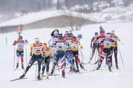 14.03.2021, Engadin, Switzerland (SUI): Victoria Carl (GER), Rosie Brennan (USA), (l-r)  - FIS world cup cross-country, pursuit women, Engadin (SUI). www.nordicfocus.com. © Modica/NordicFocus. Every downloaded picture is fee-liable.