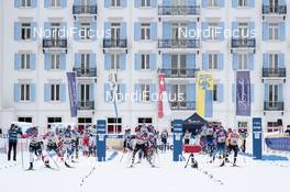 14.03.2021, Engadin, Switzerland (SUI): Lotta Udnes Weng (NOR), Teresa Stadlober (AUT), Pia Fink (GER), (l-r)  - FIS world cup cross-country, pursuit women, Engadin (SUI). www.nordicfocus.com. © Modica/NordicFocus. Every downloaded picture is fee-liable.