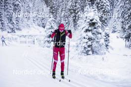 08.11.2021, Davos, Switzerland (SUI): Feature: Undefined Russian athlete competes - Cross-Country training, Snowfarming Track, Davos (SUI). www.nordicfocus.com. © Manzoni/NordicFocus. Every downloaded picture is fee-liable.