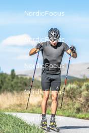 22.09.2021, Font-Romeu, France (FRA): Arnaud Chautemps (FRA) - Cross-Country training, Font-Romeu (FRA). www.nordicfocus.com. © Leo Authamayou/NordicFocus. Every downloaded picture is fee-liable.