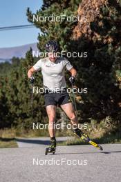 22.09.2021, Font-Romeu, France (FRA): Jens Burman (SWE) - Cross-Country training, Font-Romeu (FRA). www.nordicfocus.com. © Leo Authamayou/NordicFocus. Every downloaded picture is fee-liable.