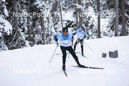 08.11.2021, Davos, Switzerland (SUI): Mathis Desloges (FRA), Theo Schely (FRA), (l-r) - Cross-Country training, Snowfarming Track, Davos (SUI). www.nordicfocus.com. © Manzoni/NordicFocus. Every downloaded picture is fee-liable.