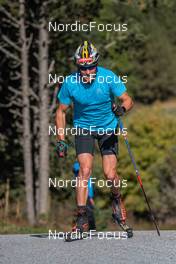 22.09.2021, Font-Romeu, France (FRA): Adrien Backscheider (FRA) - Cross-Country training, Font-Romeu (FRA). www.nordicfocus.com. © Augustin Authamayou/NordicFocus. Every downloaded picture is fee-liable.
