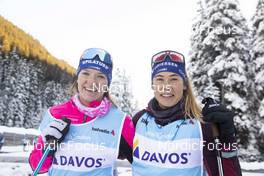 08.11.2021, Davos, Switzerland (SUI): Nadine Faehndrich (SUI), Laurien van der Graaff (SUI), (l-r) - Cross-Country training, Snowfarming Track, Davos (SUI). www.nordicfocus.com. © Manzoni/NordicFocus. Every downloaded picture is fee-liable.