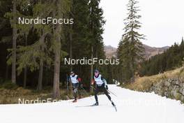 01.11.2021, Davos, Switzerland (SUI): Jovian Hediger (SUI), Roman Schaad (SUI), +g+ - Cross-Country training, snowfarming track, Davos (SUI). www.nordicfocus.com. © Manzoni/NordicFocus. Every downloaded picture is fee-liable.
