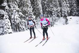 08.11.2021, Davos, Switzerland (SUI): Laurien van der Graaff (SUI), Nadine Faehndrich (SUI), (l-r) - Cross-Country training, Snowfarming Track, Davos (SUI). www.nordicfocus.com. © Manzoni/NordicFocus. Every downloaded picture is fee-liable.