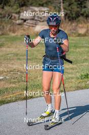 22.09.2021, Font-Romeu, France (FRA): Lena Quintin (FRA) - Cross-Country training, Font-Romeu (FRA). www.nordicfocus.com. © Augustin Authamayou/NordicFocus. Every downloaded picture is fee-liable.