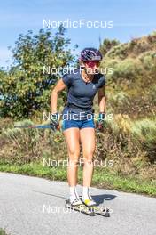 22.09.2021, Font-Romeu, France (FRA): Lena Quintin (FRA) - Cross-Country training, Font-Romeu (FRA). www.nordicfocus.com. © Leo Authamayou/NordicFocus. Every downloaded picture is fee-liable.