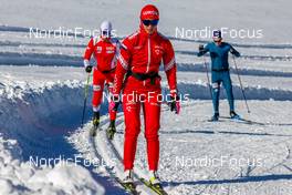 17.10.2021, Ramsau, Austria (AUT): Undefined Russian athlete competes - Cross-Country training, Ramsau (AUT). www.nordicfocus.com. © Volk/NordicFocus. Every downloaded picture is fee-liable.