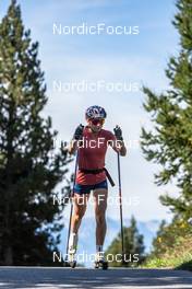 22.09.2021, Font-Romeu, France (FRA): Lena Quintin (FRA) - Cross-Country training, Font-Romeu (FRA). www.nordicfocus.com. © Leo Authamayou/NordicFocus. Every downloaded picture is fee-liable.