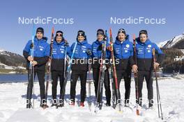 09.11.2021, Davos, Switzerland (SUI): Maurice Manificat (FRA), Adrien Backscheider (FRA), Clement Parisse (FRA), Jean-Marc Gaillard (FRA), Hugo Lapalus (FRA), Jules Lapierre (FRA),(l-r) - Cross-Country training, Davos (SUI). www.nordicfocus.com. © Manzoni/NordicFocus. Every downloaded picture is fee-liable.