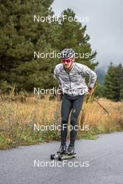 16.09.2021, Font-Romeu, France (FRA): Hugo Lapalus (FRA) - Cross-Country training, Font-Romeu (FRA). www.nordicfocus.com. © Leo Authamayou/NordicFocus. Every downloaded picture is fee-liable.