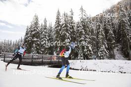 02.11.2021, Davos, Switzerland (SUI): Jovian Hediger (SUI), Roman Furger (SUI), (l-r) - Cross-Country training, Snowfarming track, Davos (SUI). www.nordicfocus.com. © Manzoni/NordicFocus. Every downloaded picture is fee-liable.