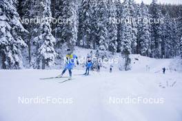 08.11.2021, Davos, Switzerland (SUI): Flora Dolci (FRA), Delphine Claudel (FRA), (l-r) - Cross-Country training, Snowfarming Track, Davos (SUI). www.nordicfocus.com. © Manzoni/NordicFocus. Every downloaded picture is fee-liable.